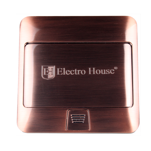 Врезная розетка 220В + USB для зарядки, античная медь, ElectroHouse EH-F007