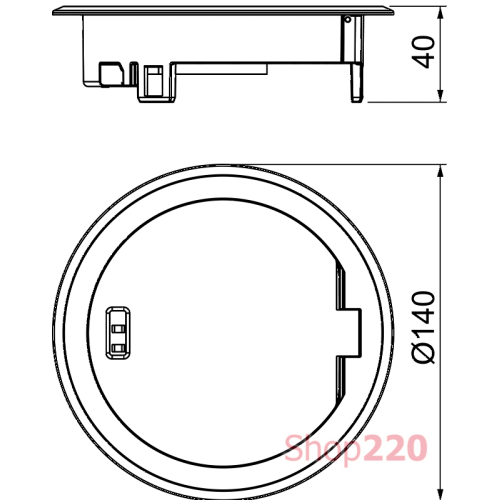 Лючок в пол для розеток, IP66, медь, GES R2 Obo Bettermann