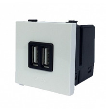Розетка USB для зарядки, белый, Zenit ABB N2285 BL