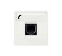 Розетка телефонная RJ12, белый, Zenit ABB N2217.6 BL