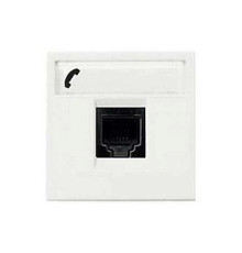 Розетка телефонная RJ12, белый, Zenit ABB N2217.6 BL