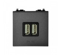 Розетка USB для зарядки, антрацит, Zenit ABB N2285 AN