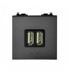 Розетка USB для зарядки, антрацит, Zenit ABB N2285 AN