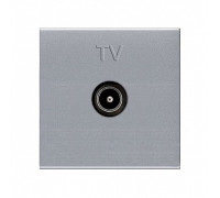 Розетка ТВ, серебристый, Zenit ABB N2250.7 PL
