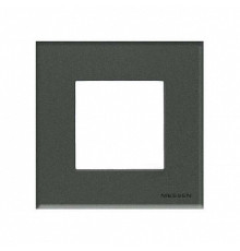 Рамка 1 пост, стекло графит, Zenit ABB N2271 CF