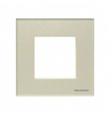 Рамка 1 пост, стекло жемчужное, Zenit ABB N2271 CP