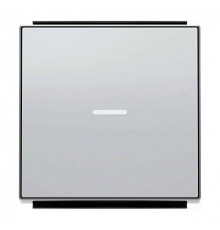 Клавиша одинарная с подсветкой, серебряный, Sky ABB 8501.3 PL