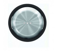 Клавиша одинарная с подсветкой, хром/черное стекло, Sky Moon ABB 8601.3 CN