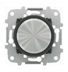 Накладка поворотного диммера, хром/черное стекло, Sky Moon ABB 8660 CN