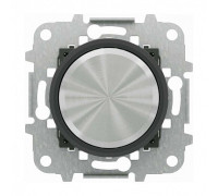 Накладка поворотного диммера, хром/черное стекло, Sky Moon ABB 8660.2 CN