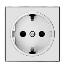 Накладка розетки, белое стекло, Sky ABB 8588 CB