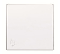 Накладка розетки с крышкой, белый, Sky ABB 8588.1 BL