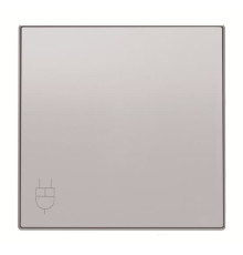 Накладка розетки с крышкой, серебряный, Sky ABB 8588.1 PL