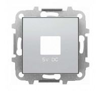 Накладка USB розетки, серебряный, Sky ABB 8585 PL