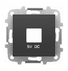 Накладка USB розетки, черный бархат, Sky ABB 8585 NS