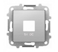 Накладка USB розетки, нержавеющая сталь, Sky ABB 8585 AI