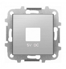 Накладка USB розетки, нержавеющая сталь, Sky ABB 8585 AI