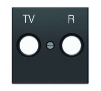 Накладка телевизионной розетки, черный бархат, Sky ABB 8550 NS