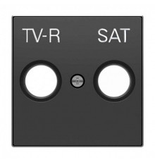 Накладка телевизионной спутниковой розетки, черный бархат, Sky ABB 8550.1 NS