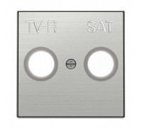 Накладка телевизионной спутниковой розетки, нержавеющая сталь, Sky ABB 8550.1 AI