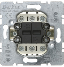 Проходной выключатель 2-клавишный, Berker 303808