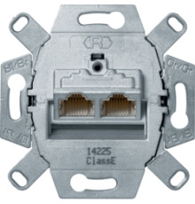 Компьютерная розетка RJ45 экранированная, двойная, Berker 455501