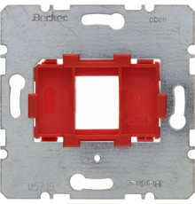 Опорная пластина для модулей Keystone с красной вставкой, одинарная, Berker 454001
