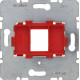 Опорная пластина для модулей Keystone с красной вставкой, одинарная, Berker 454001