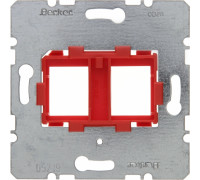 Опорная пластина для модулей Keystone с красной вставкой, двойная, Berker 454101