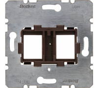 Опорная пластина для модулей Keystone с коричневой вставкой, двойная, Berker 454107