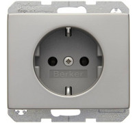 Розетка с заземлением, нержавеющая сталь, K.5 Berker 47157004