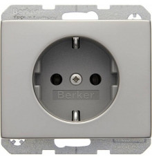 Розетка с заземлением, нержавеющая сталь, K.5 Berker 47157004