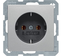 Розетка с заземлением, алюминий, Q.х Berker 47436084