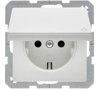 Розетка со шторками и крышкой, полярная белизна, Q.х Berker 47516089