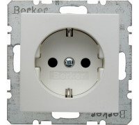 Розетка с заземлением и шторками, полярная белизна-matt, S.1 Berker 47231909