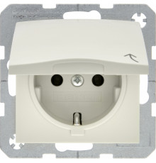 Розетка с заземлением и крышкой, белый, S.1 Berker 47518982