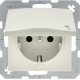 Розетка с заземлением и крышкой, белый, S.1 Berker 47518982
