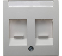 Центральная панель RJ12/RJ45 с заслонкой от пыли с полем для надписи, полярная белизна-matt, S.1 Berker 11811909