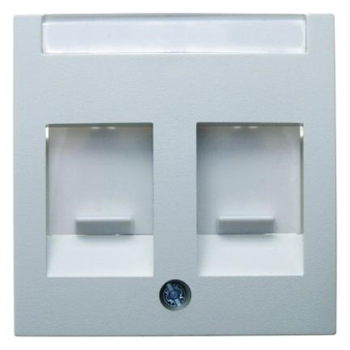 Центральная панель RJ12/RJ45 с заслонкой от пыли с полем для надписи, полярная белизна-matt, S.1 Berker 11811909