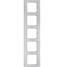 Рамка 5 постов, алюминий, B.3 Berker 10153904