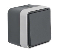 Выключатель 1-клавишный, IP55, накладной, серый, W.1 Berker 30763505