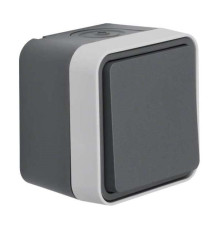 Выключатель 1-клавишный, IP55, накладной, серый, W.1 Berker 30763505