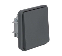 Выключатель 1-клавишный, IP55, встраиваемый, серый, W.1 Berker 6130763515