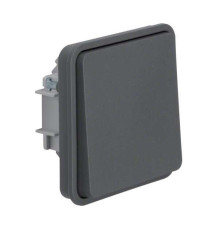 Выключатель 1-клавишный, IP55, встраиваемый, серый, W.1 Berker 6130763515