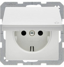 Розетка с заземлением и крышкой, полярная белизна, Q.х Berker 47516069