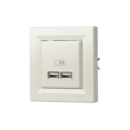 USB розетка, кремовый, EPH2700223 Schneider Electric Asfora