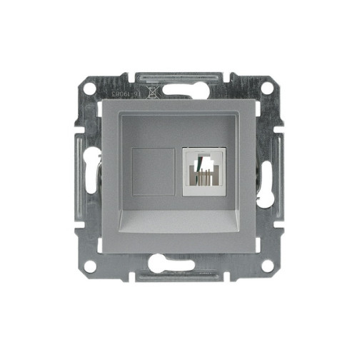 Розетка телефонная RJ-11, алюминий, EPH4100161 Asfora Schneider
