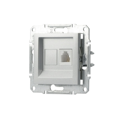 Розетка телефонная RJ-11, алюминий, EPH4100161 Asfora Schneider