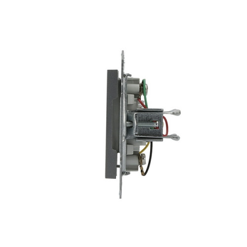 Розетка телефонна RJ-11, сталь, EPH4100162 Asfora Schneider