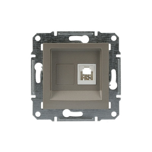Розетка телефонная RJ-11, бронза, EPH4100169 Asfora Schneider